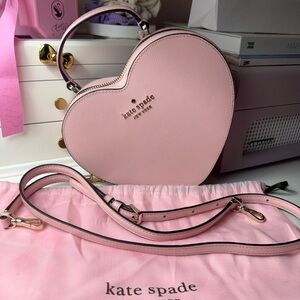 Kate Spade Light Pink Heart Crossbody Purse